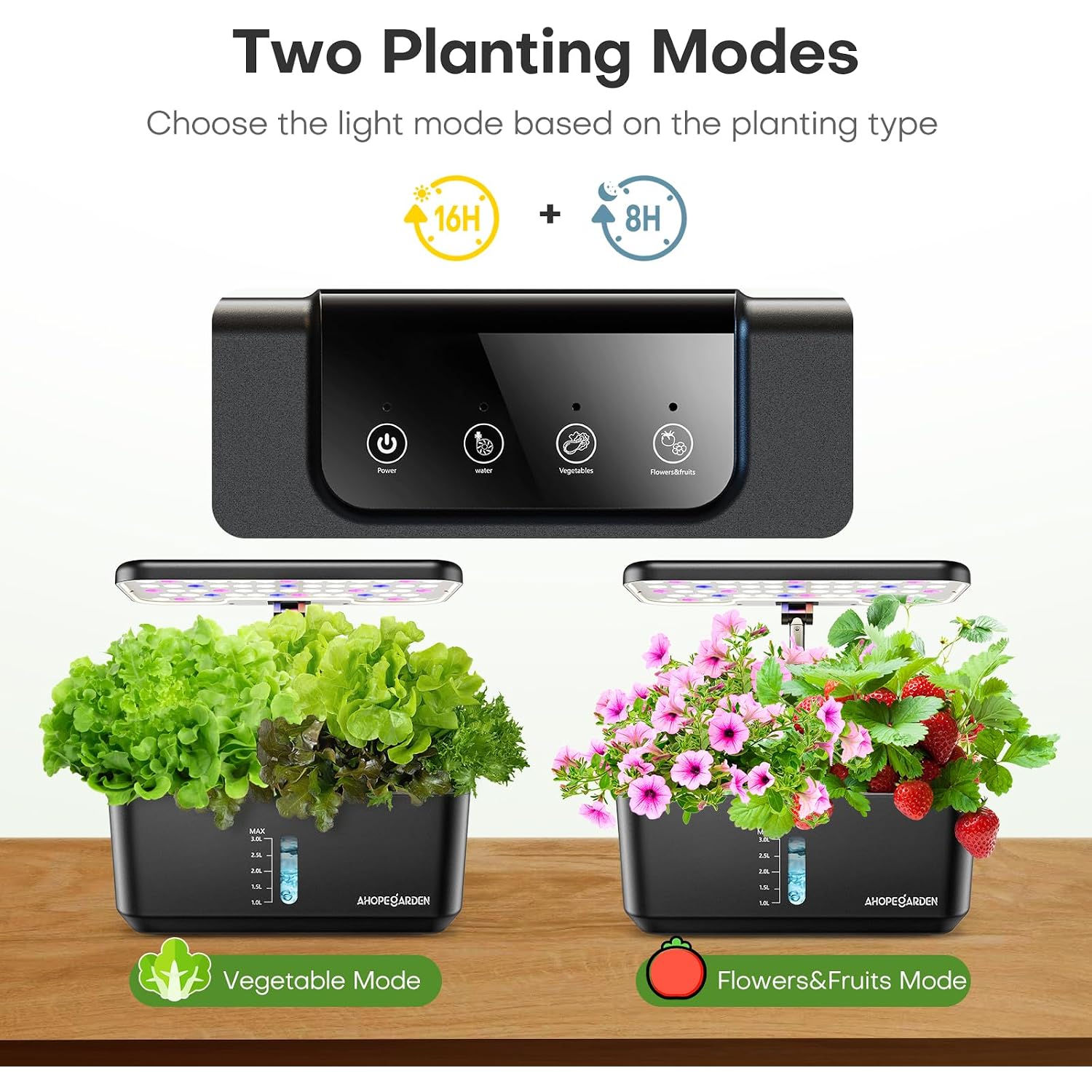 Indoor Garden Hydroponics Growing System: 10 Pods Plant Germination Kit Herb Vegetable Growth Lamp Countertop With Led Grow Light - Hydrophonic Planter Grower Harvest Lettuce