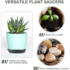 12Pcs Plant Saucer, 6 8 10 Inch Durable Plastic Plant Tray, Black Round Plant Pot Saucers, Drip Tray For Indoor And Outdoor Garden