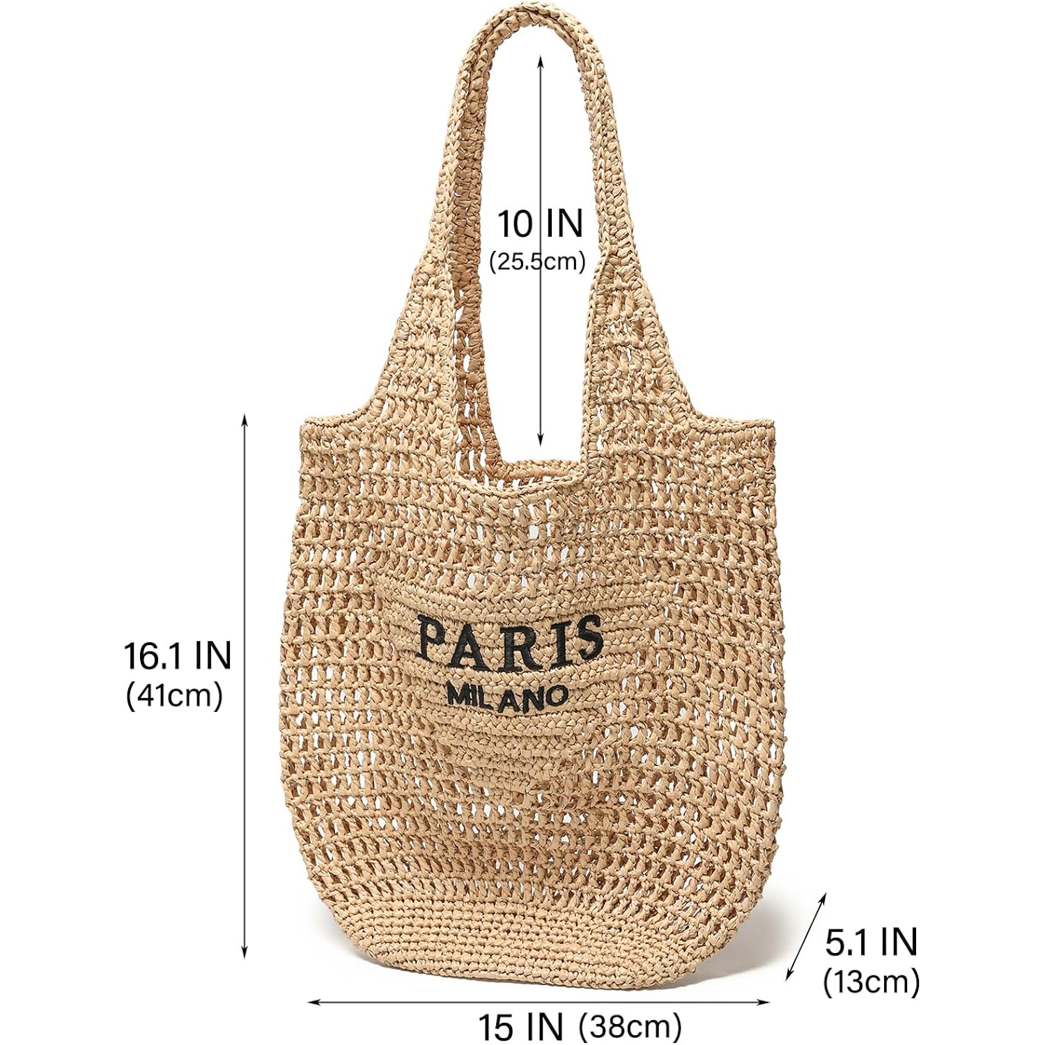 Straw Beach Bags For Women, Large Woven Tote Bag, Summer Shoulder Bag, Hobo Handbag For Vacation, Travel Casual Purse