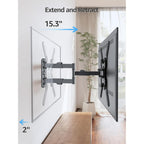 Mountup Full Motion Tv Wall Mount For Most 26-60 Inch Tvs, Max Vesa 400X400Mm Wall Mount Tv Bracket With Swivel Tilting Extension Level Adjustment For Led Lcd Flat Curved Tvs Up To 77 Lbs, Mu0018