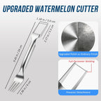 Watermelon Fork Slicer Cutter, 2-In-1 Stainless Steel Watermelon Slicer & Fruit Fork, Summer Kitchen Gadget For Bbq Parties, Camping & Rv Adventures