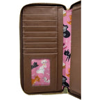 Loungefly Disney Aristocats Alice In Wonderland Cats Zip Around Wallet Womens Cat Pawprint Faux Leather