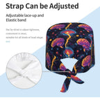 Funny Banana Working Cap, Scrub Cap With Sweatband, Adjustable Tie Back Hat Breathable Headgear For Women/Men