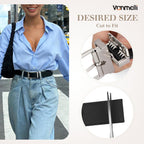 VONMELLI Reversible Belt for Women Leather Belts for Jeans Pants Fashion Ladies Dress Belt Trim to Fit