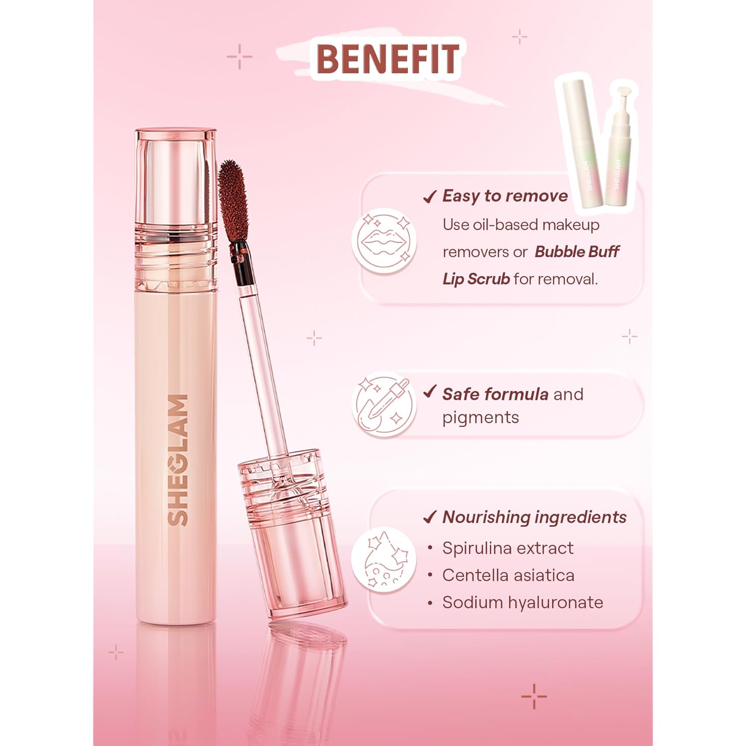 SHEGLAM Fall In Line Peel Off Lip Liner Stain Long Lasting Transfer-proof Nude Lip Tint-Plum Sauce