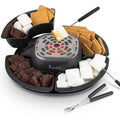 Smores Maker Tabletop Indoor - Flameless Electric Marshmallow Roaster – 4 Detachable Trays & 4 Roasting Forks – Gift Set & Date Night Idea. Movie Night Supplies & Housewarming Gift