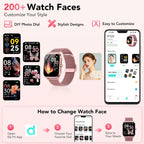 Smart Watch For Women, Answer/Make Call/Ai Voice,1.85" Hd Smartwatch For Iphone/Samsung/Android, 120+ Sport Modes Fitness Tracker With Heart Rate/Sleep Monitor,Ip68 Waterproof (2 Bands)