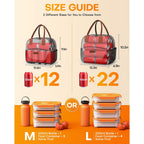 Hotor Lunch Bag For Women & Men - Wear-Resistant Insulated Lunch Box With Large Capacity, Multi-Functional Cooler Bag For Office, Picnic, Black, 10L,10.60" X 5.90" X 9.50"