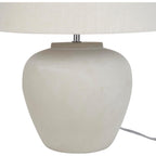Nourison Home 20" Sand (Light Beige) Neutral Ceramic Table Lamp With Fabric Shade, Bedside Nightstand Lamp For Bedroom, Living Room, Entryway