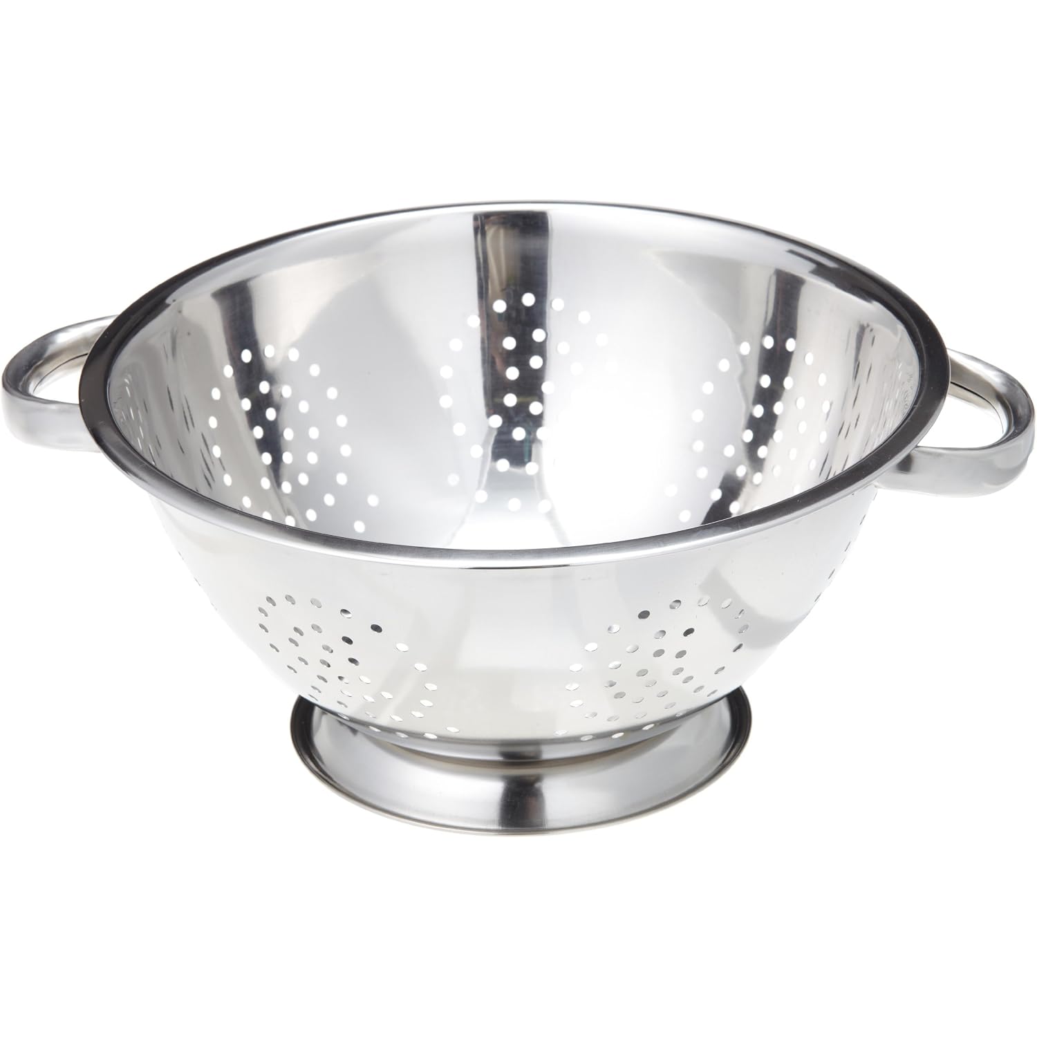 Excelsteel Heavy Duty Stainless Steel Colander 5 Qt | Easy Grip Handles | Self-Draining Base | Mirror Polished | Dishwasher Safe | Pack Of 1