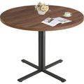 Vasagle Dining Table, Small Round Kitchen Table For 4 People, 31.5 X 29.4 Inches, For Dining Room, Living Room, Farmhouse, Water-Resistant, Somber Walnut Ukdt082K01V1