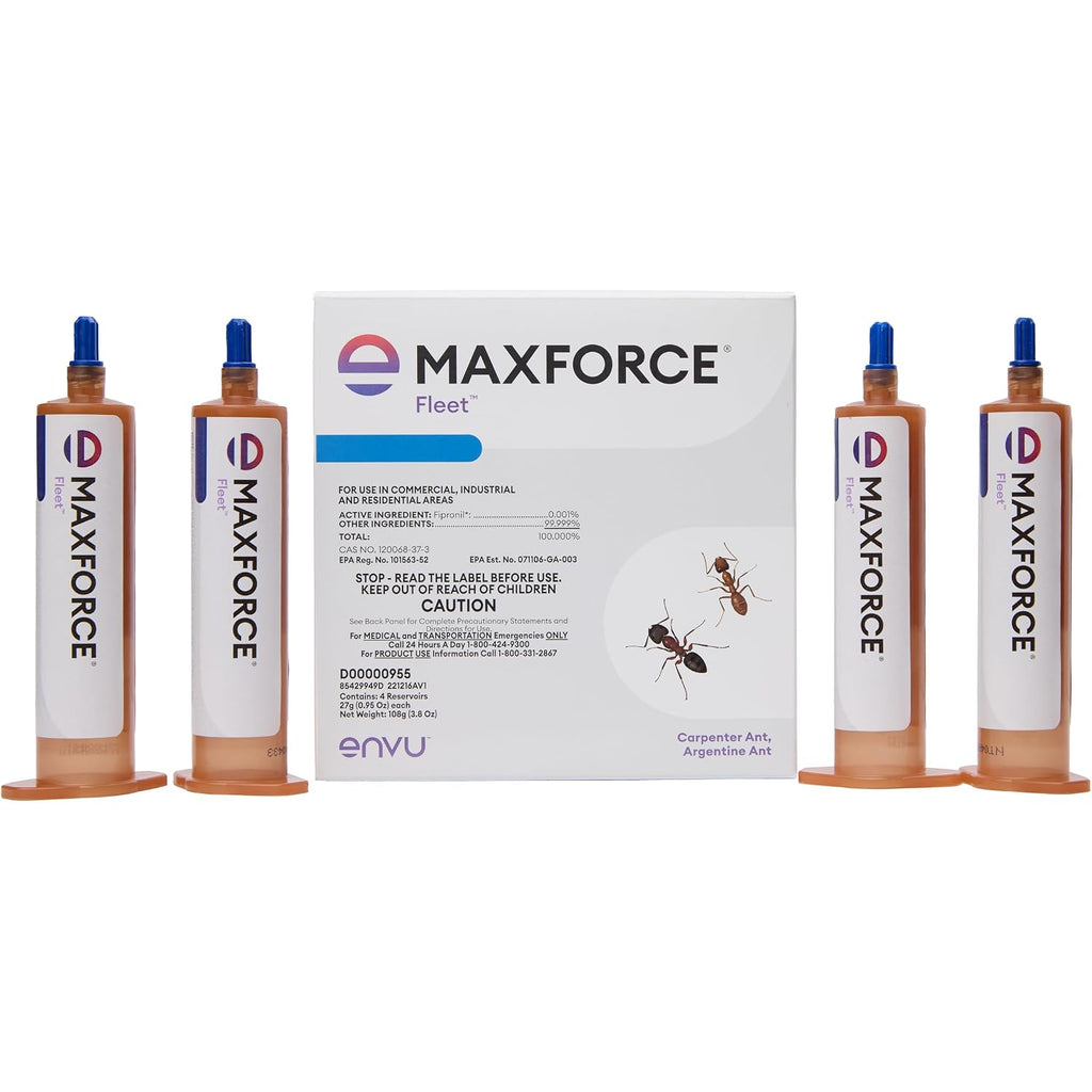 Maxforce Fleet Ant Bait Gel (4X27Gram) - Fastest-Acting Ant Killer With Fipronil - Indoor & Outdoor Use - Kills Entire Colonies, Controls Carpenter, Argentine, Odorous House Ants, & More