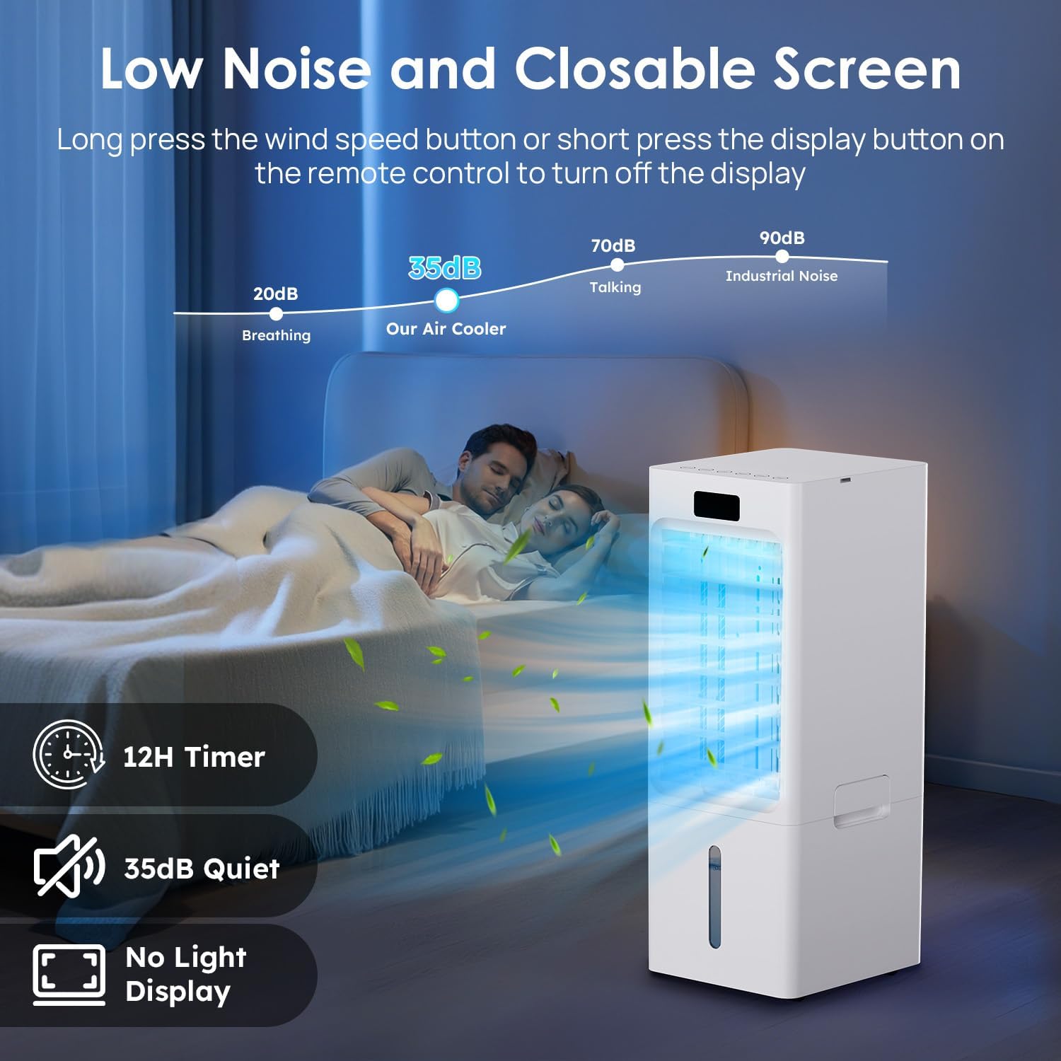 Swamp Cooler, 6L Windowless Portable Air Conditioners, 3-In-1 Evaporative Air Cooler With Remote, 4 Modes & 3 Speeds, 4 Ice Packs, Auto Oscillating, 12H Timer, Quiet Cooling Fan