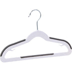 Amazon Basics Plastic Kids Clothes Hangers, Non-Slip, White And Black, 12.8" X 8" X 0.2", 30-Pack