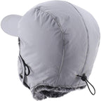 Home Prefer Waterproof Mens Faux Fur Trooper Trapper Hat Hunting Warm Winter Hat with Ear Flaps Visor Face Mask