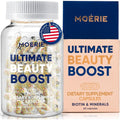 Moerie Ultimate Hair Boost Supplements for Women & Men - Hair, Skin, Nails Vitamins with Biotin & Minerals for Hair Health - Thicker Hair - 60 Capsules