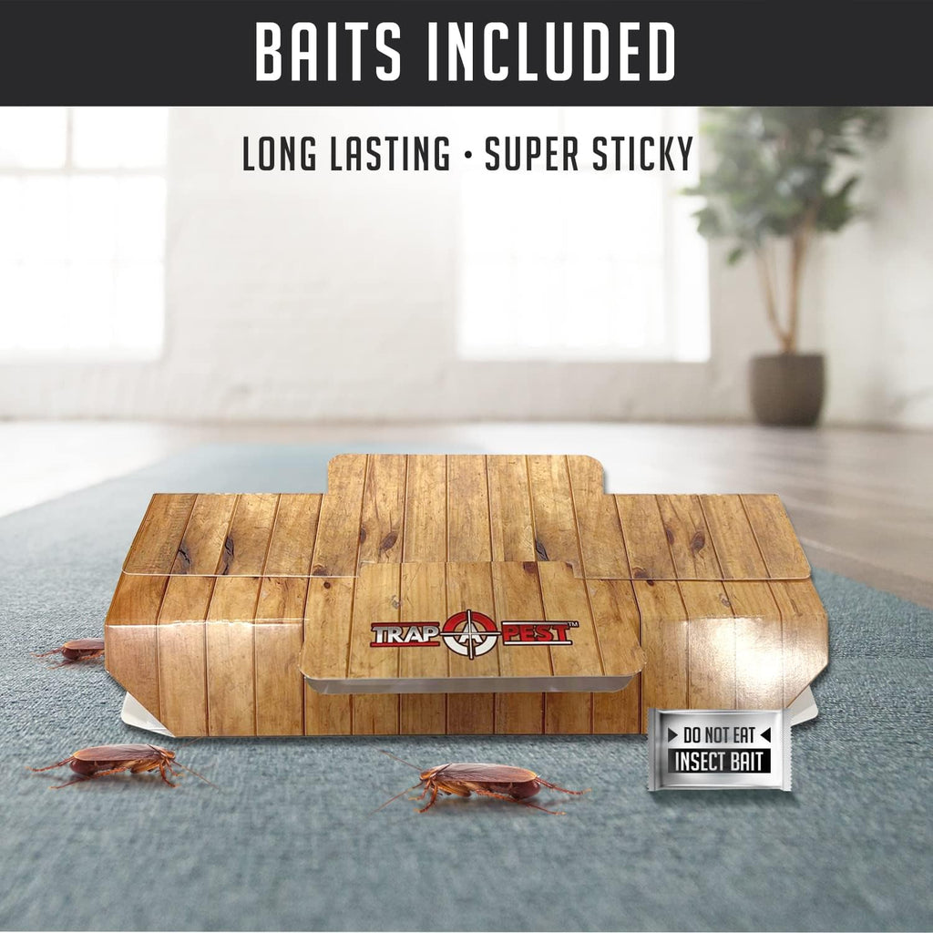 Roach Traps Indoor Sticky (18 Pack) - Glue Traps For Roaches Bug Traps With Roach Bait Traps - Long Lasting Non-Toxic Children And Pet Friendly - Trap A Pest