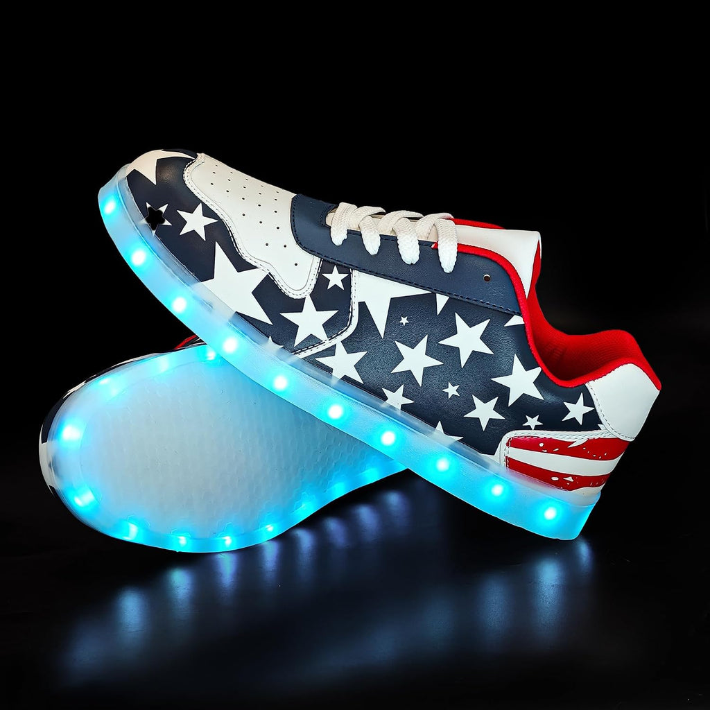 Wooowyet Men Led Light Up Shoes For Women High Top Lights Sneakers Glowing Neon Luminous Sequin Fashion Sparkle Bling Shiny Punk Boots Led Shoes