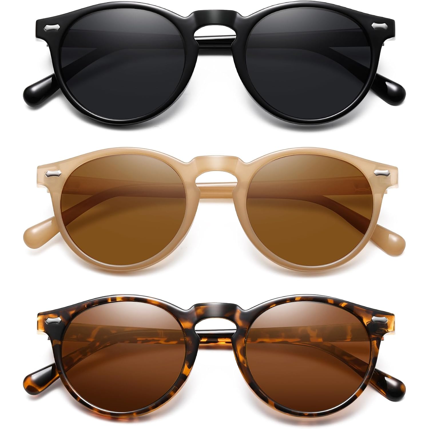 Retro Small Round Polarized Sunglasses For Women Vintage Style Circle Sun Glasses Uv Protection