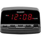 Sharp Digital Alarm Clock With Keyboard Controls, Red Led, Battery Backup
