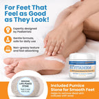 Revitaderm 4D 40% Urea Advanced Foot Cream for Cracked Heels & Dry Skin, Intensive Repair for Rough, Callused Feet, Fast Absorbing, Fragrance Free, Made in USA, 4 oz with Pumice & Brush, 1 Pack