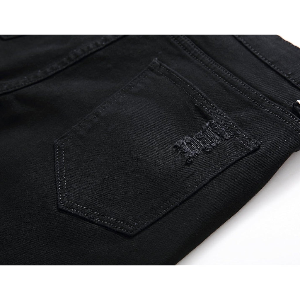Enrica Men'S Ripped Distressed Slim Fit Holes Denim Shorts