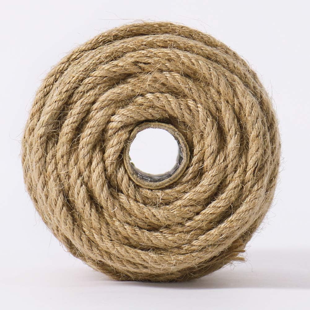 Tenn Well 5Mm Jute Rope, 100 Feet 4Ply Twisted Heavy Duty And Thick | Twine Rope For Gardening, Crafting, Bundling, Cat Scratching Post, Home Decor, Christmas Decorations