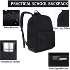Casual Laptop Backpack For Men And Women, Work Backpack, Black Backpacks, College School Backpack For Boys And Girls, Lightweight Travel Back Pack(Black)