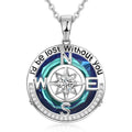 Mothers Day Gifts for Wife Compass Necklaces for Womens Jewelry for Wife Birthday Gift Ideas Wedding Anniversary Birthday Gifts for Wife Her Necklace, 18k Real Gold Filled S925 Sterling Silver Based