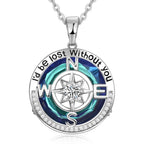 Mothers Day Gifts for Wife Compass Necklaces for Womens Jewelry for Wife Birthday Gift Ideas Wedding Anniversary Birthday Gifts for Wife Her Necklace, 18k Real Gold Filled S925 Sterling Silver Based
