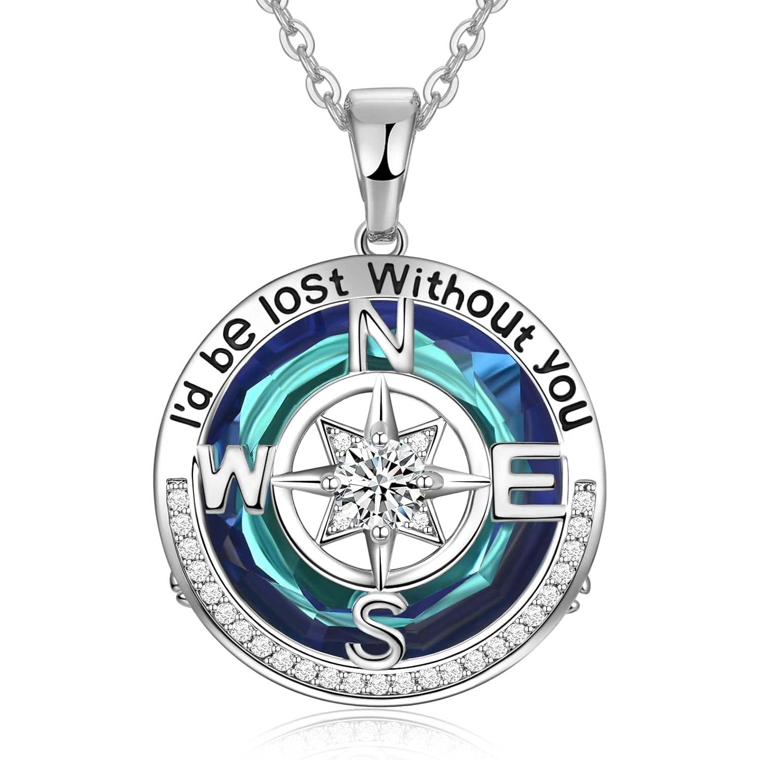 Mothers Day Gifts for Wife Compass Necklaces for Womens Jewelry for Wife Birthday Gift Ideas Wedding Anniversary Birthday Gifts for Wife Her Necklace, 18k Real Gold Filled S925 Sterling Silver Based