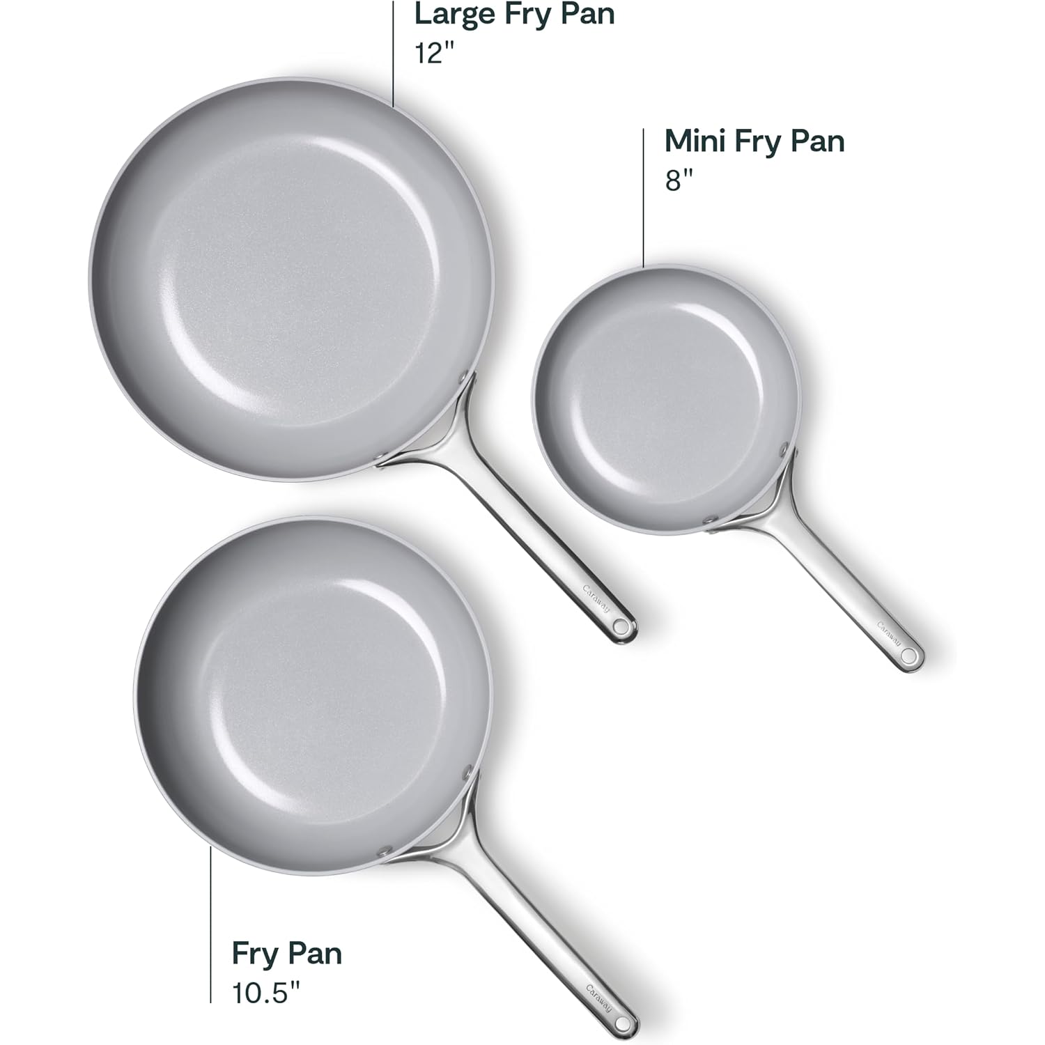 Caraway Nonstick Ceramic Frying Pan (2.7 Qt, 10.5") - Non Toxic, Ptfe & Pfoa Free - Oven Safe & Compatible With All Stovetops (Gas, Electric & Induction) - Navy