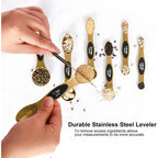 Magnetic Measuring Spoons Set Stainless Steel With Leveler, Stackable Metal Tablespoon Measure Spoon For Baking, Measuring Cups And Spoon Set Kitchen Gadgets Apartment Essentials Fits In Spice Jars