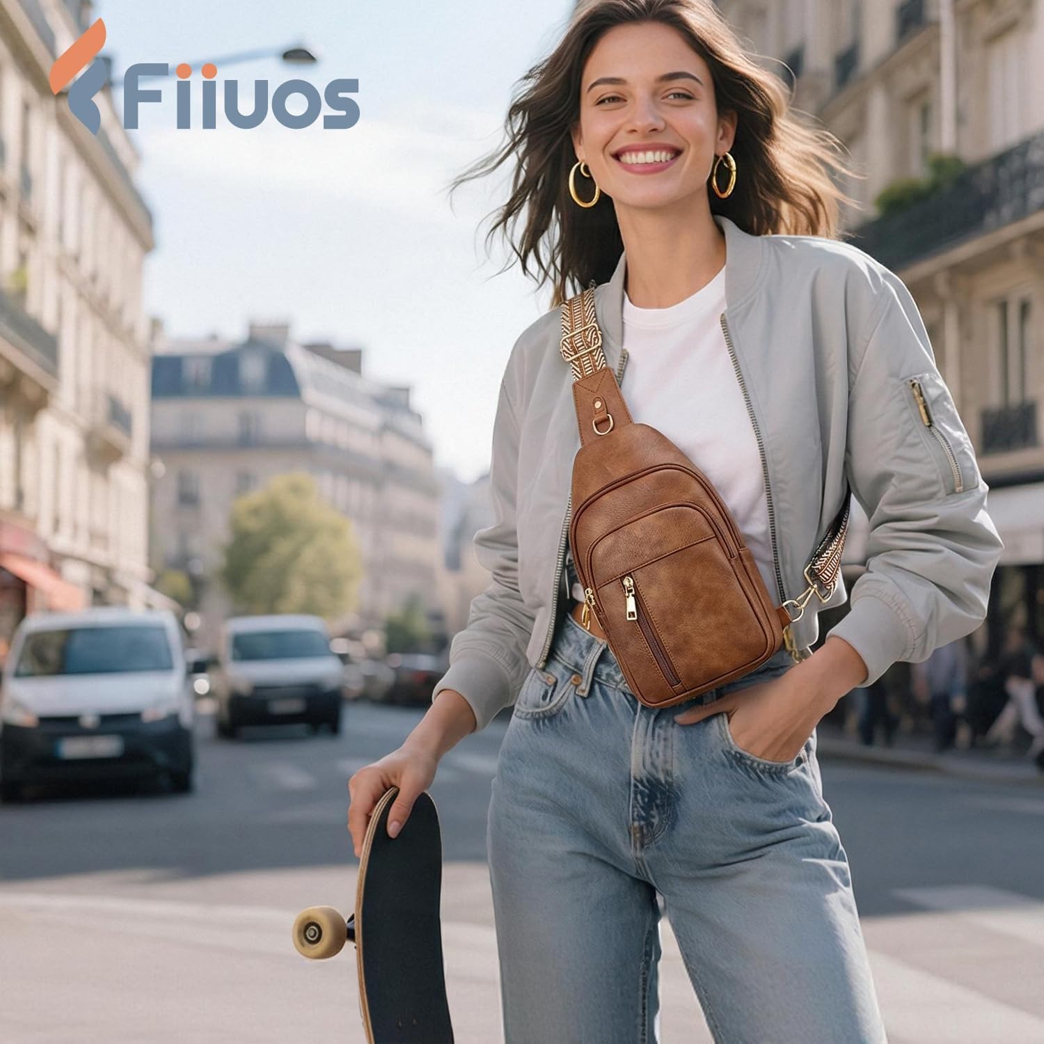 Anti Theft Crossbody Bags for Women RFID Sling Bag, Vegan Leather Cross Body Travel Purse for Women Men
