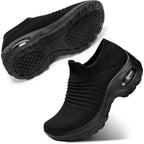 Stq Walking Shoes Women Slip On Sneakers Non Slip Work Arch Support Tennis Plantar Fasciitis Orthopedic Breathable Mesh Comfortable Ladies Nursing