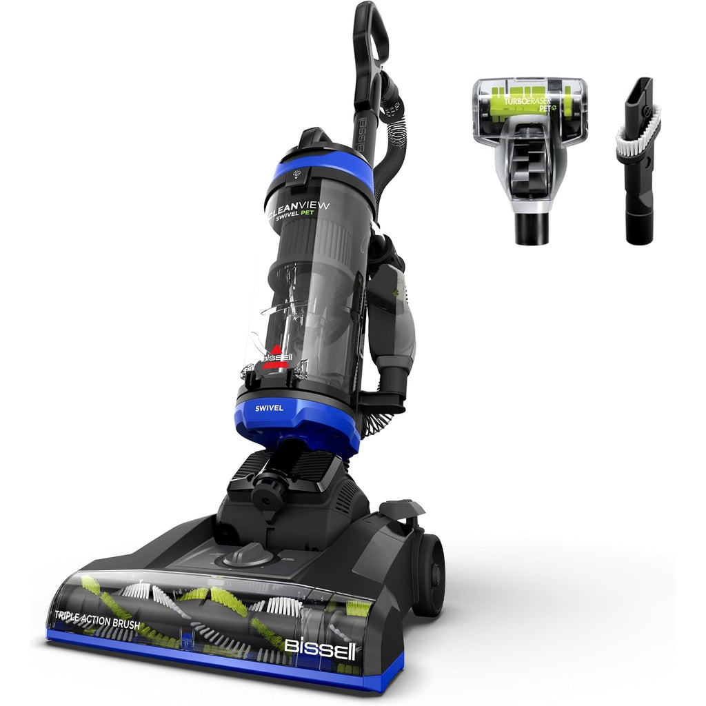 Bissell Cleanview Swivel Vacuum, Triple Action Brush Roll, 3836