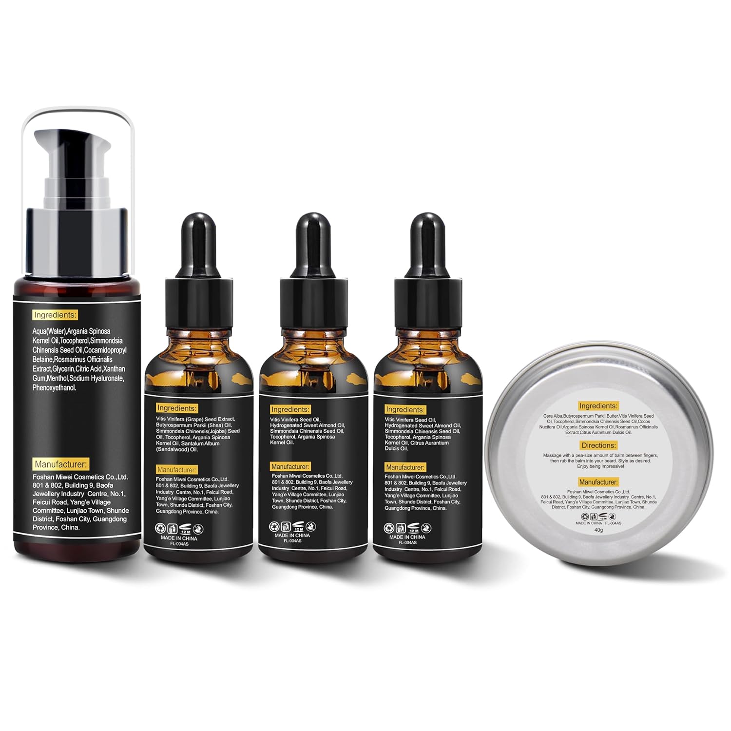 Beard Kit for Men Grooming & Care W/3 Pack Beard Oil, Wash, Balm, Comb, Brush, Scissors,Anniversary Valentines Birthday Fathers Gifts Idea for Husband Him Boyfriend Dad Men Christmas Stocking Stuffers
