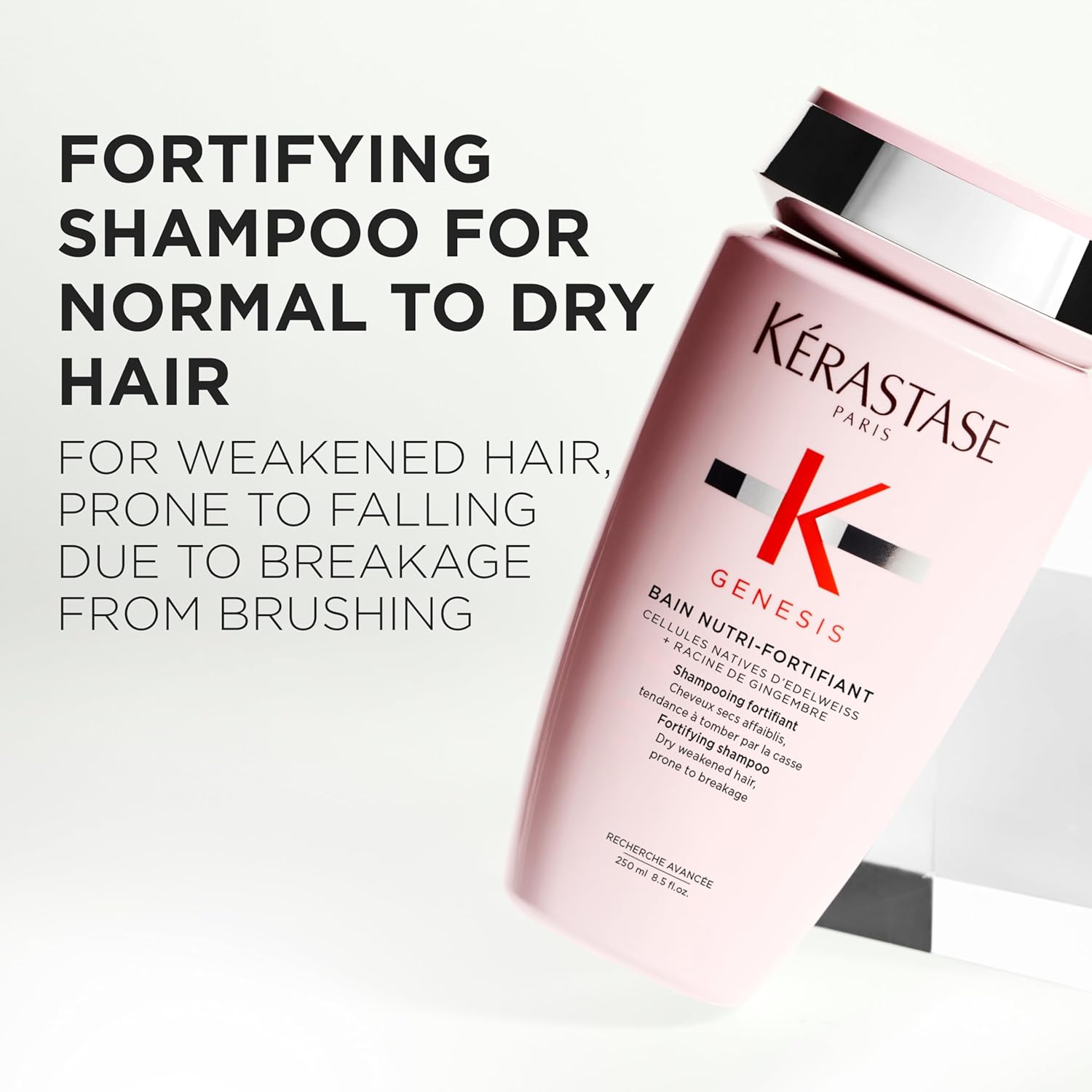Kerastase Genesis Strengthening Nutri-Fortifiant Shampoo - For Weak or Damaged Hair, Detangles & Hydrates, For Normal to Dry Hair