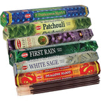Hem Incense Sticks Variety Pack #23-120 Insence-Sticks (6 Incents X 20 Insense) + Incense Stick Holder With 6 Most Liked Scents Including Patchouli Dragons Blood White Sage Frankincense-Myrrh