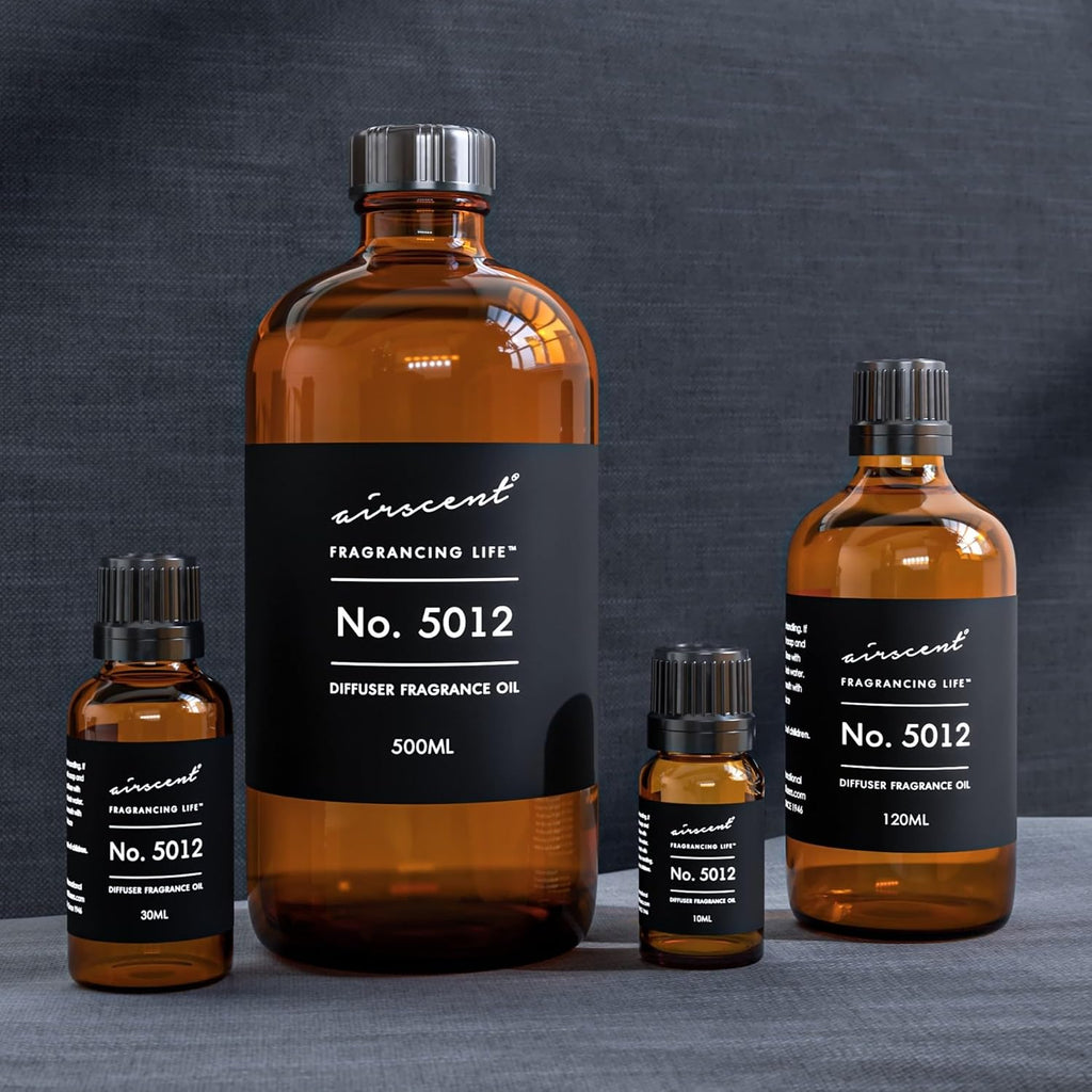 Airscent No. 5012 Perfume Dupe Diffuser Oil - 10 Ml, 0.34 Fl Oz | Sandalwood Honey Pomelo - Premium Fragrance Oil Blend For Ultrasonic And Waterless Diffusers And Crafting