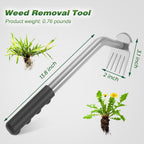 Walensee Weed Puller Tool - Durable Weeding Tool For Dandelions & Crabgrass | Manganese Steel 5-Tine Head, Ergonomic Rubber Grip, Efficient Uprooting, Ideal For Vegetable Gardens & Backyards