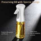 Oil Sprayer For Cooking- 200Ml Glass Olive Oil Sprayer Mister, Olive Oil Spray Bottle, Kitchen Gadgets Accessories For Air Fryer, Canola Oil Spritzer, Widely Used For Salad Making, Baking, Frying,Bbq4