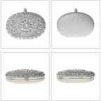 Womens Sparkly Rhinestone Glitter Clutch Purse Evening Handbag Shoulder Bag for Wedding Party Prom