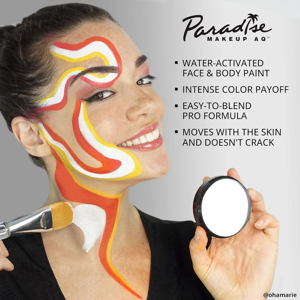 Mehron Makeup Paradise Makeup AQ & Barrier Spray Combo Pack | Before & After Setting Spray 2 fl oz (60 ml) Plus Pro Size Water Activated Face Paint & Body Paint 1.4 oz (40 g) (Purple)