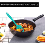 Hotec Heat Resistant 600℉ Food Grade Silicone Rubber Spatula Set For Baking, Cooking, And Mixing Non Stick Dishwasher Safe Bpa-Free Multicolor Set Of 5