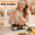Rapid Egg Cooker For Hard Boiled Eggs, Electric Egg Steamer 3 In 1 Soft Medium Hard Boiled, Egg Maker With Auto Shut-Off, Egg Boiler For Kitchen Breakfast & Fitness, Bpa-Free, Holds 8 Eggs