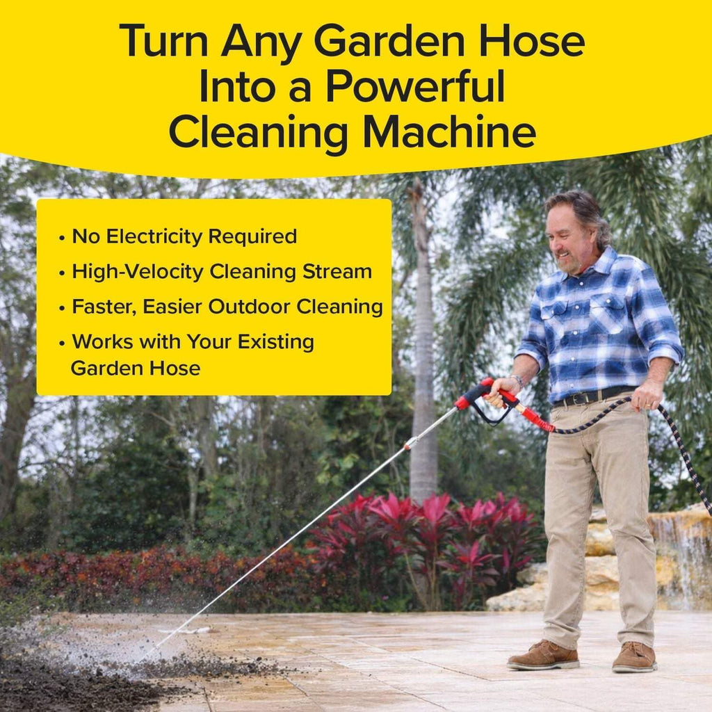 Pocket Hose Arrow Customizable Spray Nozzle, As Seen On Tv | Flow Force Tech, 4 Precision Tips, Jet Stream To Gentle Watering, Rust-Resistant, Non-Slip Grip, Ideal For Car Wash