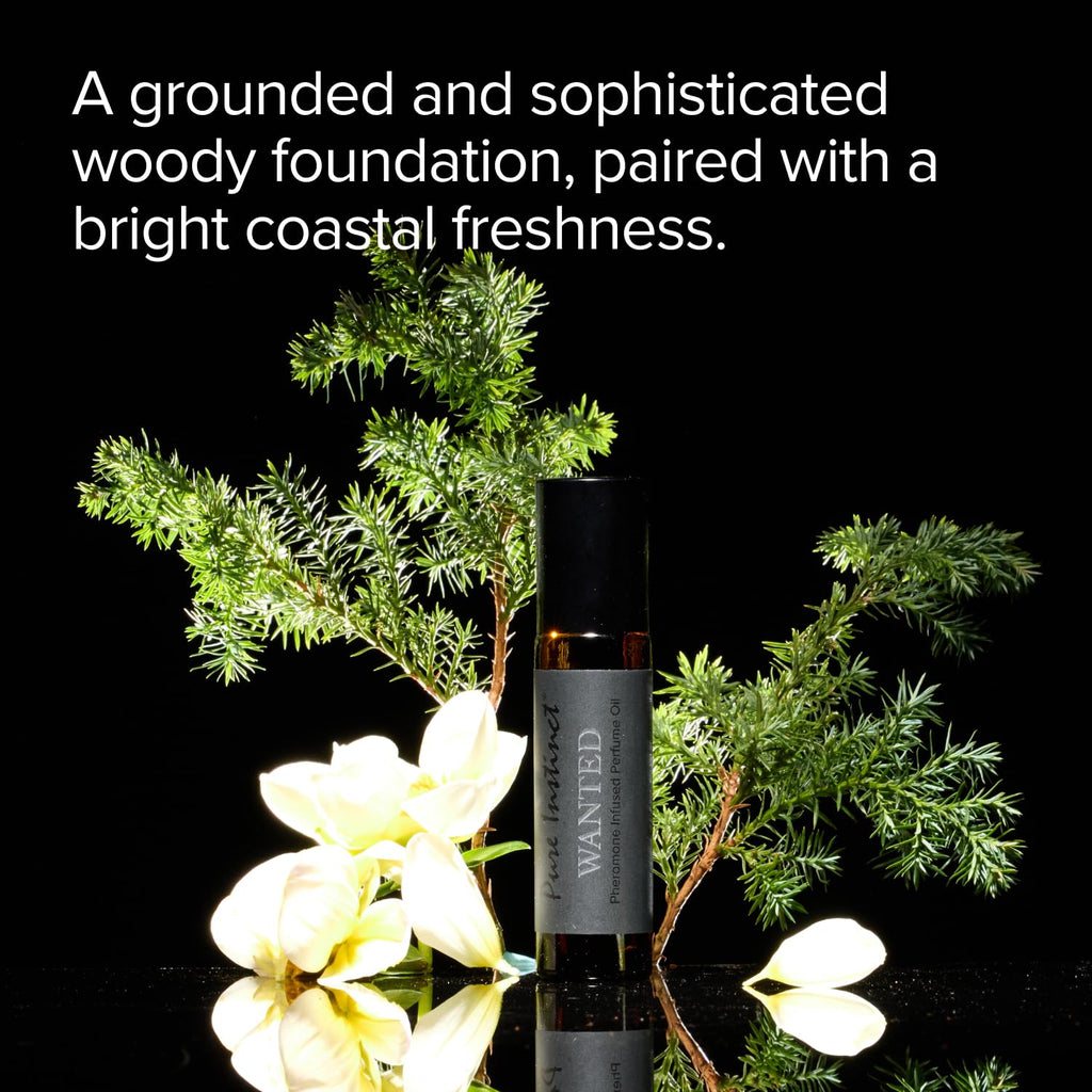 Pure Instinct WANTED The Original Pheromone Infused Essential Oil Perfume Cologne - Men's Collection - TSA Ready (Roll On Bottle 0.34 Fl. Oz./10.2mL)