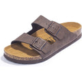 Fitory Mens Sandals, Arch Support Slides With Adjustable Buckle Straps And Cork Footbed Size 7-14.5