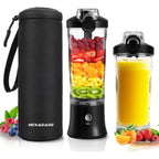 Portable Blender Personal Juicer For Shakes Smoothies With Insulated Sleeve | 20 Oz Electric Protein Shaker Bottle, Travel Lid, Usb-C Rechargeable, Mini Small Cordless Blender Cup For Kitchen Travel Gym